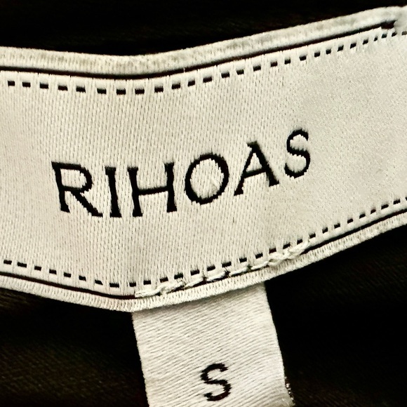 395 Rihoas |NWOT Women’s Black Button-Front Collared A-Line Mini Dress (Sz XS&S) - Picture 8 of 12